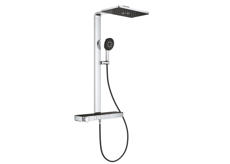 Душова система GROHE SPA Rainshower Aqua Pure з термостатом для настінного монтажу, хром/чорний (100962KI00)