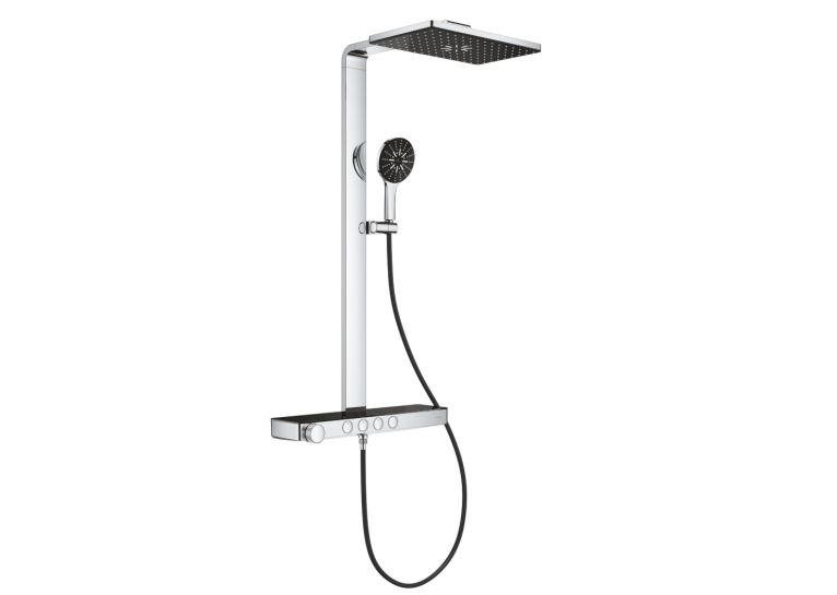 Душова система GROHE SPA Rainshower Aqua Pure з термостатом для настінного монтажу, хром/чорний (100962KI00)