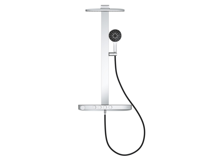 Душова система GROHE SPA Rainshower Aqua Pure з термостатом для настінного монтажу, хром/чорний (100962KI00)