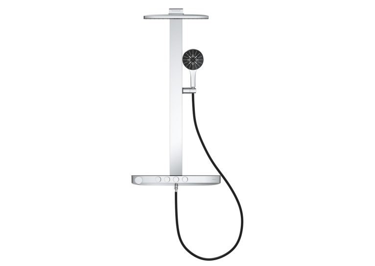 Душова система GROHE SPA Rainshower Aqua Pure з термостатом для настінного монтажу, хром/чорний (100962KI00)