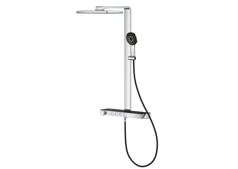 Душова система GROHE SPA Rainshower Aqua Pure з термостатом для настінного монтажу, хром/чорний (100962KI00)