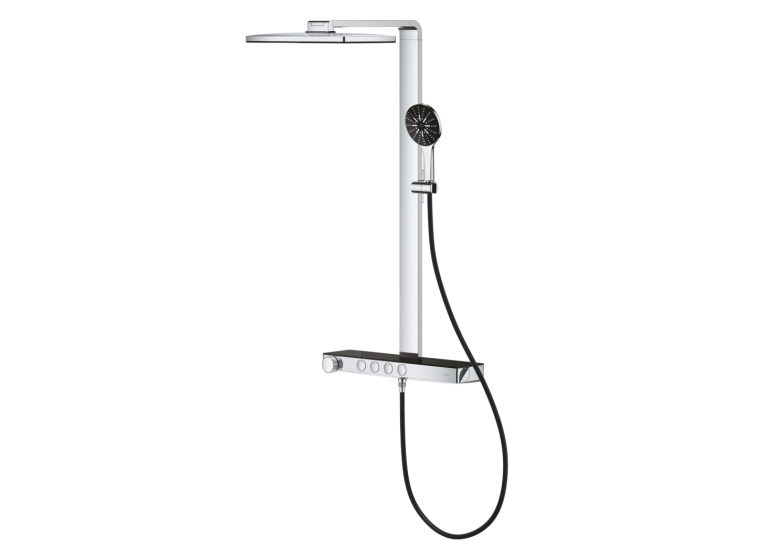 Душова система GROHE SPA Rainshower Aqua Pure з термостатом для настінного монтажу, хром/чорний (100962KI00)