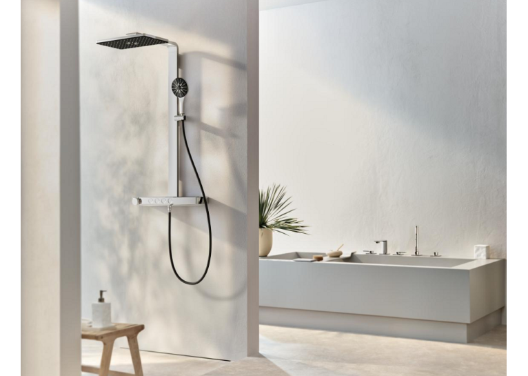 Душова система GROHE SPA Rainshower Aqua Pure з термостатом для настінного монтажу, хром/чорний (100962KI00)