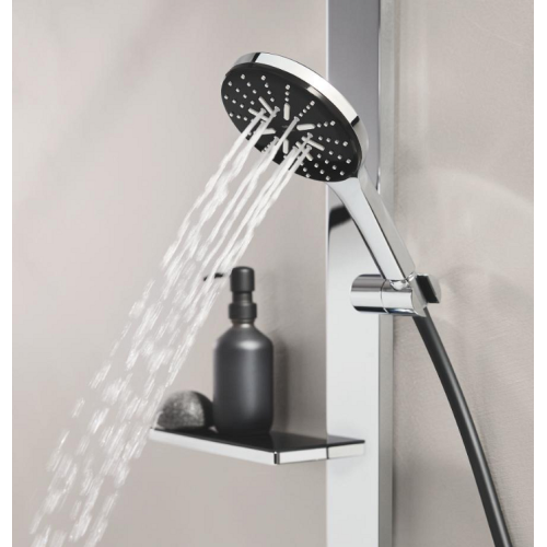Душевая система GROHE SPA Rainshower Aqua Pure с термостатом для настенного монтажа, хром/черный (100962KI00)