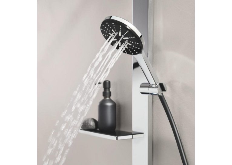 Душова система GROHE SPA Rainshower Aqua Pure з термостатом для настінного монтажу, хром/чорний (100962KI00)