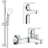 Комплект змішувачів для ванної кімнати 3 в 1 Grohe Bau Flow UA121624S1