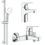 Комплект змішувачів для ванної кімнати 3 в 1 Grohe Bau Flow UA121624S1