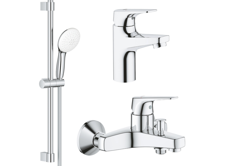 Комплект змішувачів для ванної кімнати 3 в 1 Grohe Bau Flow UA121624S1