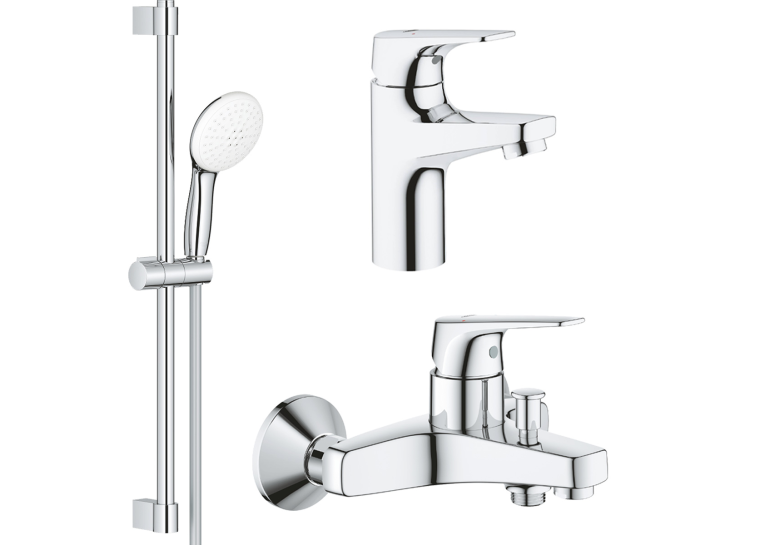 Комплект змішувачів для ванної кімнати 3 в 1 Grohe Bau Flow UA121624S1