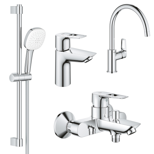 Комплект змішувачів з кухонним змішувачем GROHE Bau Loop 4 в 1 UA123225K3