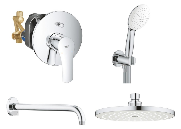 Душевая система скрытого монтажа Grohe Eurosmart з New Tempesta 250 UA25183004U