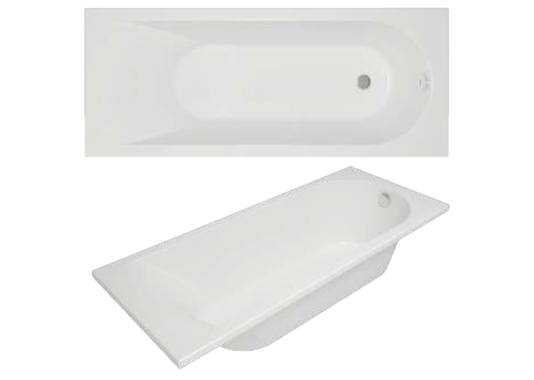 Чеська ванна прямокутна акрилова HES ARGO 180x80 CZ з ніжками HRG18080W