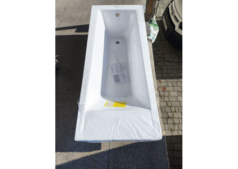 Чеська ванна прямокутна акрилова HES INDIGO 170x70 CZ з ніжками HIN17070W