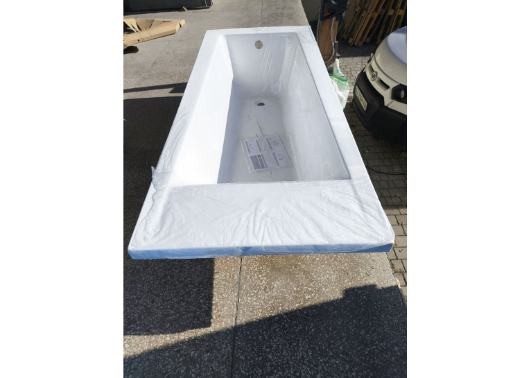 Чеська ванна прямокутна акрилова HES INDIGO 170x70 CZ з ніжками HIN17070W
