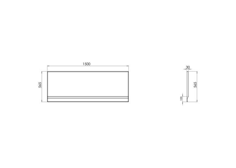 Панель до ванни HES 150 передня PAF150W
