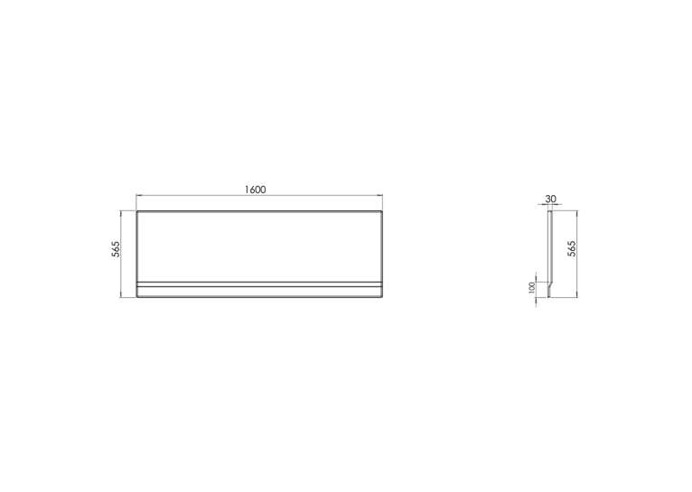 Панель до ванни HES 160 передня PAF160W