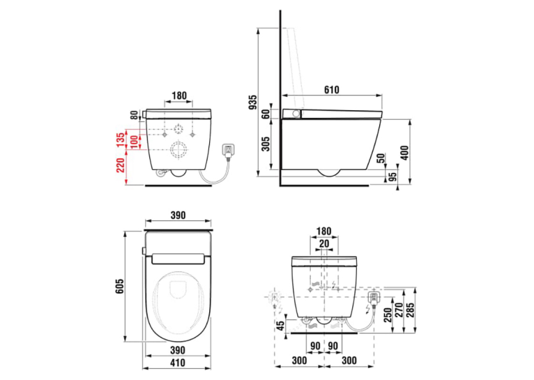  Підвісний унітаз-біде JIKA Mila Rimless H8215230000001
