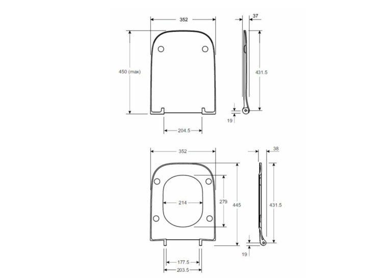  Сидіння для унітазу Kolo NOVA PRO, Duroplast M30121000