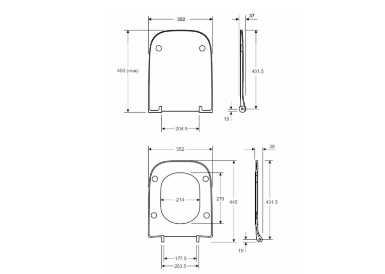  Сидіння для унітазу Kolo NOVA PRO, Duroplast M30121000