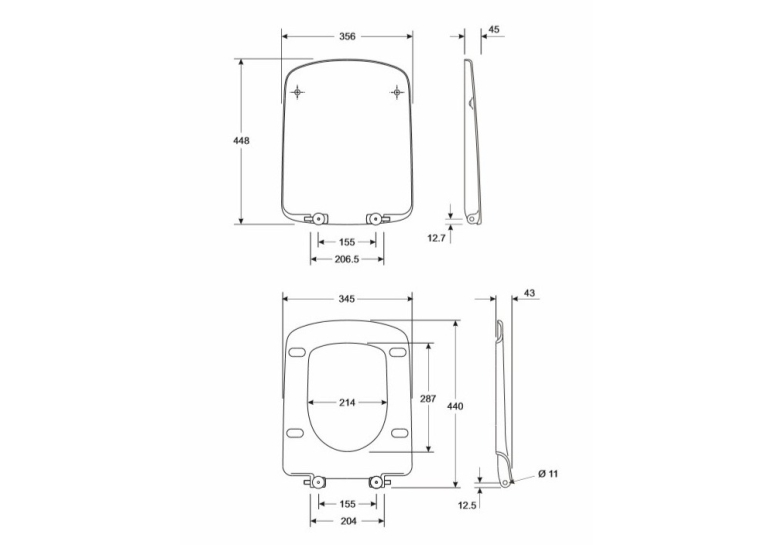  Сидіння для унітазу Kolo NOVA PRO, Duroplast M30122000