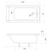 Ванна акрилова Kolo SUPERO 160x75 + ножки SN14, 5360000