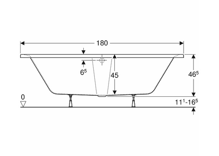 Ванна акрилова  Kolo  SUPERO DUO 180x80 + ножки SN14, 5363000