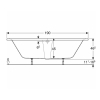 Ванна акрилова  Kolo  SUPERO DUO 190x90 + ножки SN14, 5364000
