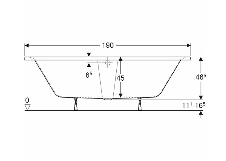 Ванна акрилова  Kolo  SUPERO DUO 190x90 + ножки SN14, 5364000