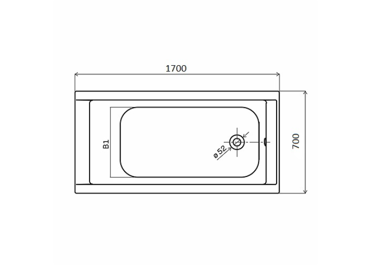 Ванна акрилова  Kolo SUPERO 170х70 + ніжки SN14, 5343000