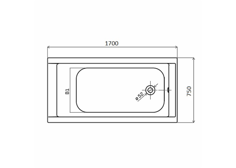 Ванна акрилова Kolo SUPERO 170х75 + ножки SN14, 5361000