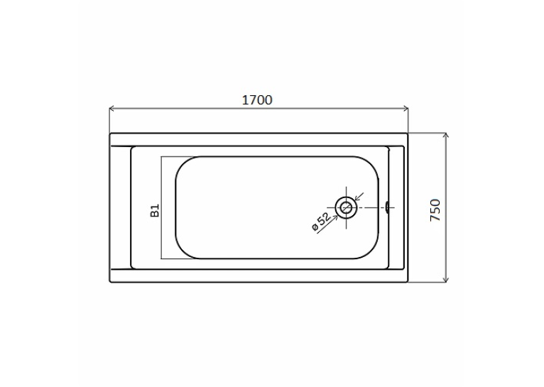 Ванна акрилова Kolo SUPERO 170х75 + ножки SN14, 5361000