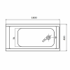 Ванна акрилова Kolo SUPERO 180х80 + ніжки SN14, 5362000