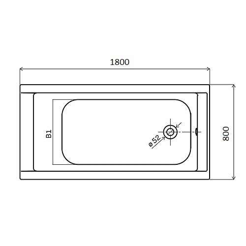 Ванна акрилова Kolo SUPERO 180х80 + ніжки SN14, 5362000