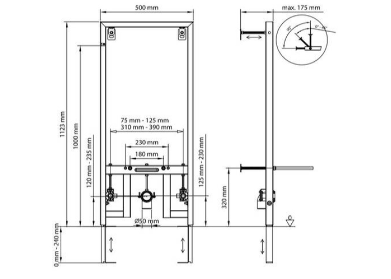 Инсталляционная система для биде KOLLER POOL Dune bidet, KP-893-003 