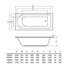 Ванна акрилова прямокутна Koller Pool Dakota 160x70 + сифон + ніжки (DAKOTA160X70+WBW0001+B70CМMA-57)