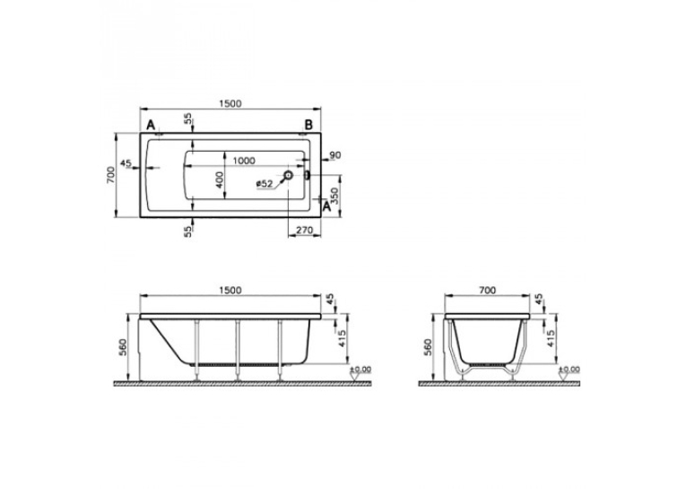Ванна акрилова прямокутна Koller Pool NEON 150x70 NEONNEW150X70