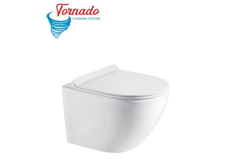 Унитаз подвесной Koller Pool ROUND безободковый с сидением дюропласт soft-close RN-0520-RQ 