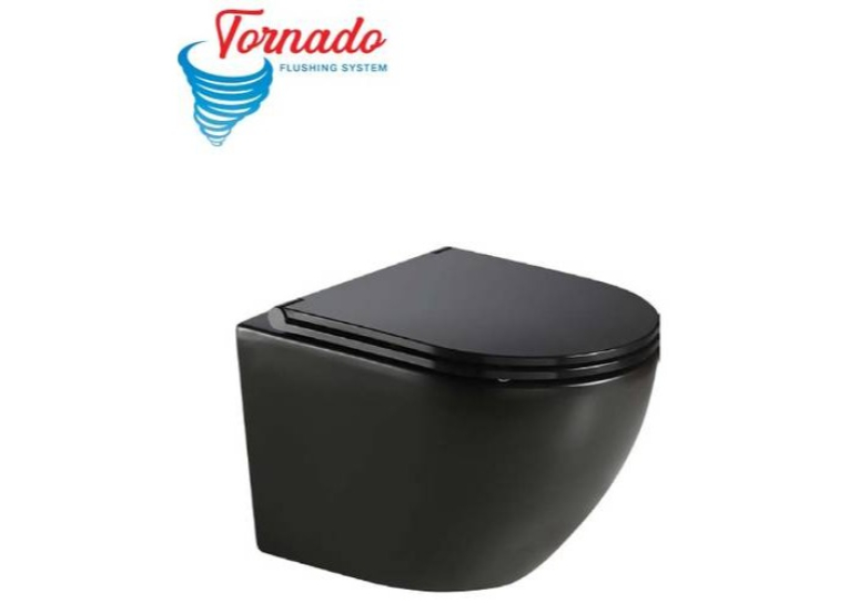 Унітаз підвісний Koller Pool ROUND безободковий з дюропластом soft-close RN-0520-RQ-MB
