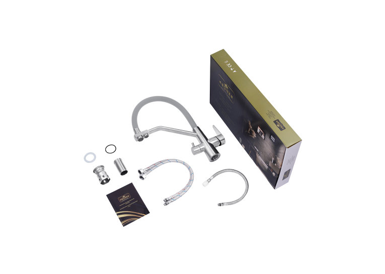 Змішувач для кухні з підключенням до фільтра Kroner KRP Edelstahl Klassisch - ESG03817GRA