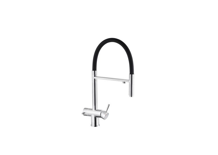 Змішувач для кухні з підключенням до фільтру Kroner KRP Edelstahl Klassisch - ESG03815BLK