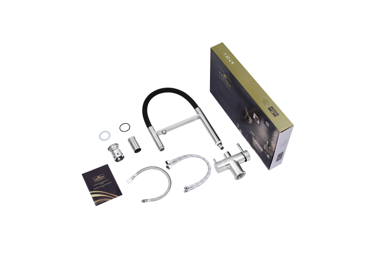 Змішувач для кухні з підключенням до фільтру Kroner KRP Edelstahl Klassisch - ESG03815BLK