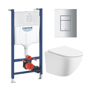 Комплект унитаза с инсталляцией 4 в 1 Grohe Solido Even UA38971966C