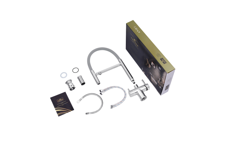 Змішувач для кухні з підключенням до фільтру Kroner KRP Edelstahl Klassisch - ESG03815GRA