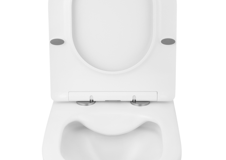 Унітаз підвісний Kroner Harz WHI523632 RIMLESS безобідковий з сидінням (KH523632WHIR)