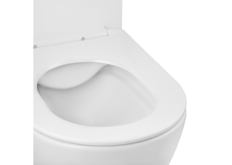 Унітаз підвісний Kroner Harz WHI523632 RIMLESS безобідковий з сидінням (KH523632WHIR)