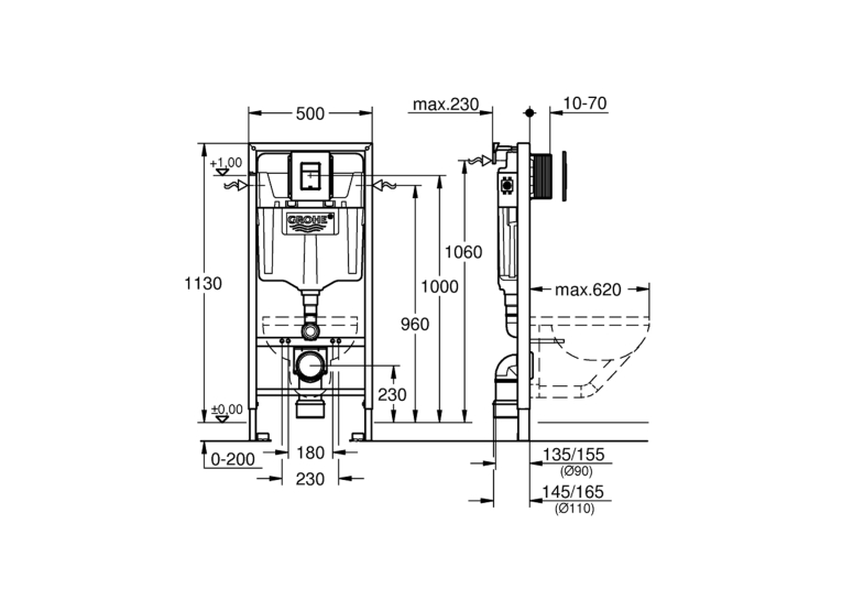 Інсталяція для унітазу Grohe QuickFix Solido 3 в 1 388112430