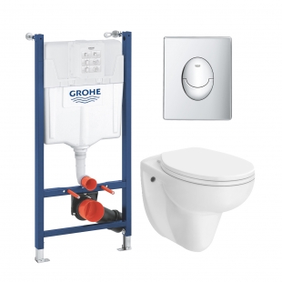 Комплект унитаза с инсталляцией 4 в 1 Grohe Solido Surf UA38971574A