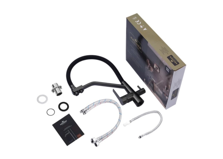Змішувач для кухні з підключенням до фільтра Kroner KRP Edelstahl Klassisch - PVD03817BLK