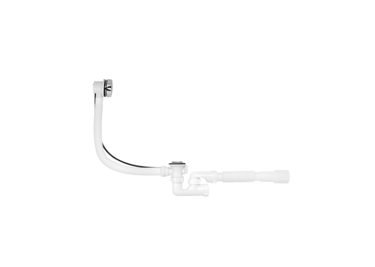 Сифон для ванної Kroner KRP - BS05P 1 1/2"х40/50 з системою Сlick - Сlack, з переливом та ревізією