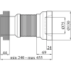 Гофра для унитаза KRP-GA110 D110 мм 240-455 мм армированая CV032079